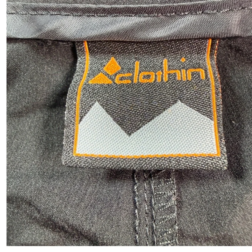 Clothin Mens Hiking Cargo Pants Black CP13210M Size L/30L Nylon Spandex Outdoor